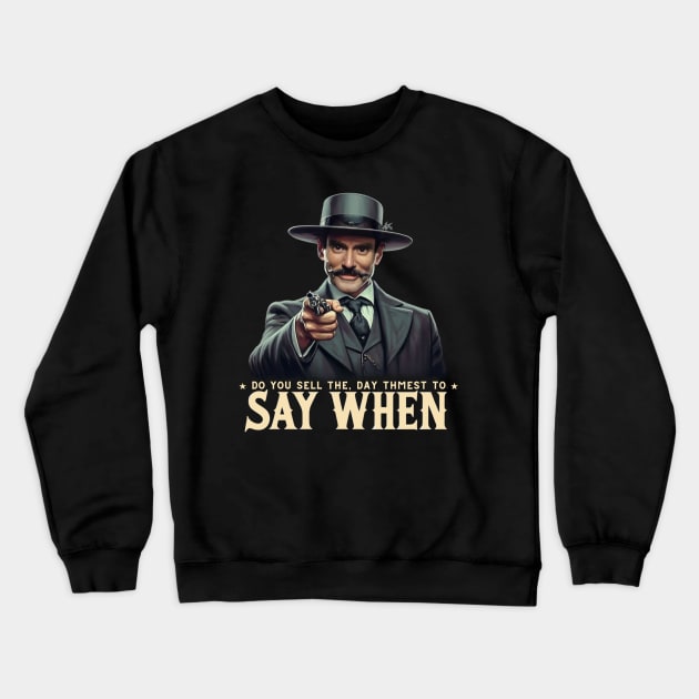 Doc Holiday Crewneck Sweatshirt by unn4med